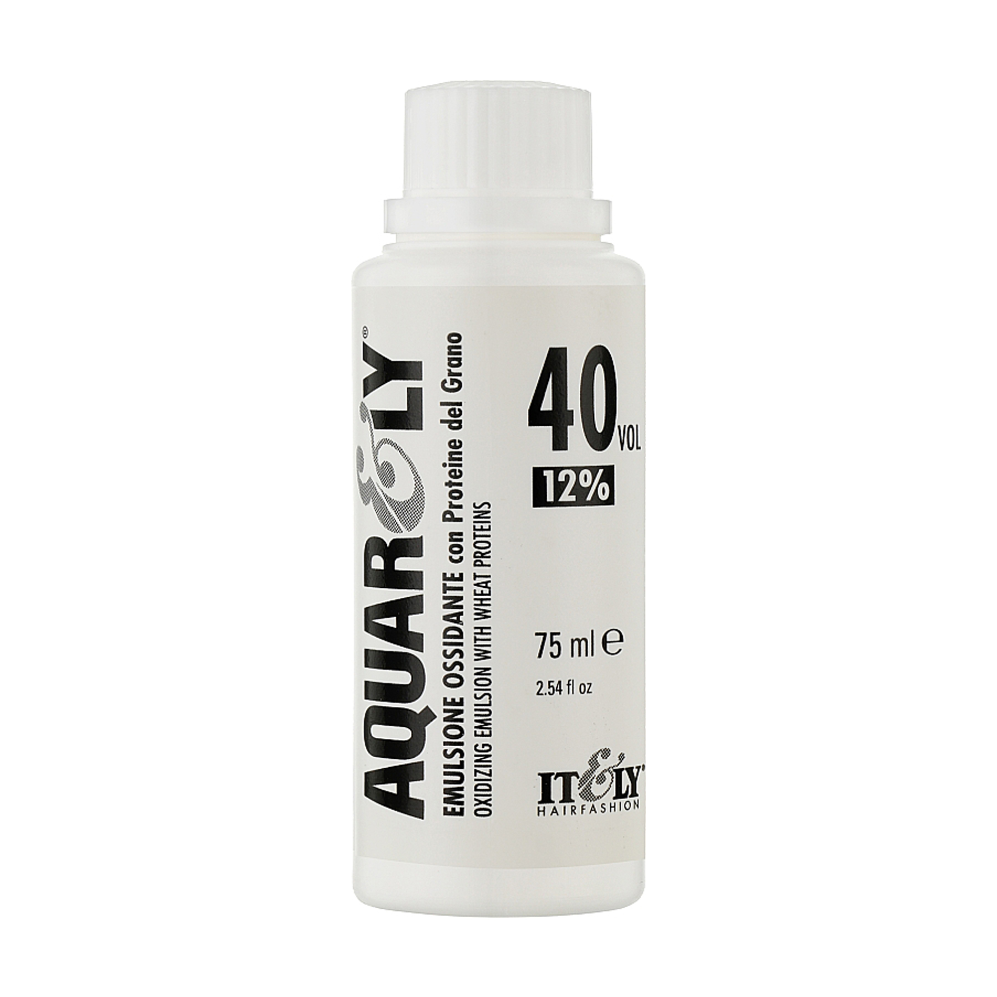 Окислювальна емульсія для волосся Itely Hairfashion Aquarely Oxidizing Emulsion 40 Vol 12%, 75 мл